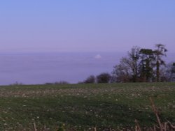 Low lying fog, on Somerset levels Wallpaper