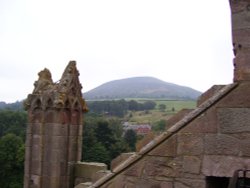 From the roof of Melrose Abbey, Melrose, Borders, Scotland. Wallpaper