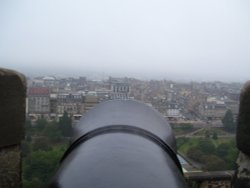 View of Edinburgh from the Castle, Edinburgh, Midlothian, Scotland. Wallpaper