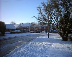 Hannington in the snow, Northamptonshire Wallpaper