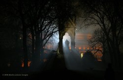 London Royal Albert Hall Albert Memorial Hyde Park in the fog Dec 20th Wallpaper