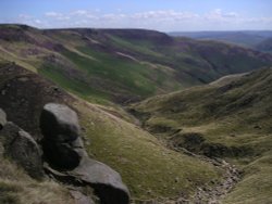 Peak District National Park, Derbyshire: Edale and the Kinder Plateau. Wallpaper