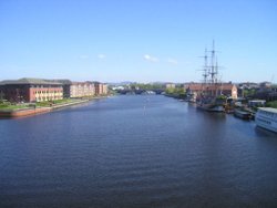 River Tees, Stockton-on-Tees, County Durham. Wallpaper