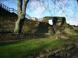 Pontefract Castle in winter. West Yorkshire. Wallpaper