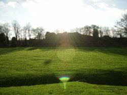 Pontefract Castle in Autumn. Pontefract, West Yorkshire. Wallpaper