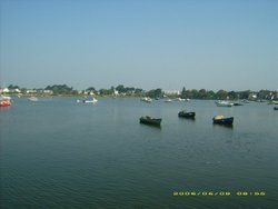 Early morning on the Quay at Mudeford in Dorset Wallpaper