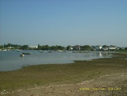 Early morning on the Quay at Mudeford in Dorset Wallpaper