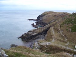 Tintagel Castle, Tintagel, Cornwall Wallpaper