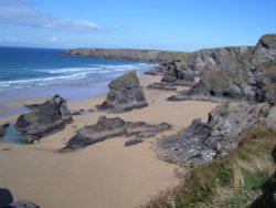 Bedruthan Steps, St Eval, Cornwall Wallpaper