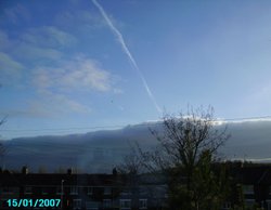 Clouds brewing over Forest Lane in Manton, Worksop Wallpaper