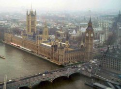 Houses of Parliament, London. Taken from the 'London Eye' Wallpaper