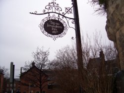 The oldest inn in England, Nottingham, Nottinghamshire. Wallpaper