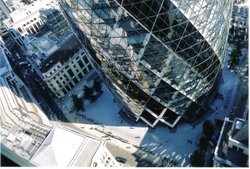 The Swiss re building, central London. Wallpaper