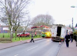 Local accident in Brandon, Suffolk.