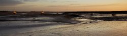 Dawn light, Brancaster Staithe harbour, Brancaster Staithe, North Norfolk. Wallpaper