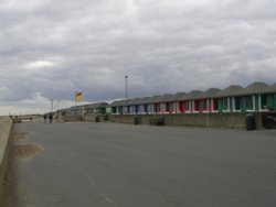 The huts at Sutton on Sea, Lincolnshire. Wallpaper