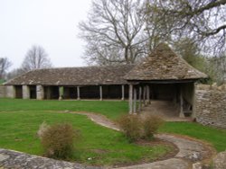 Cow pen/shed.  Fairford, Gloucestershire Wallpaper