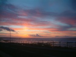 Sunset over the Steetley Jetty, Hartlepool Wallpaper