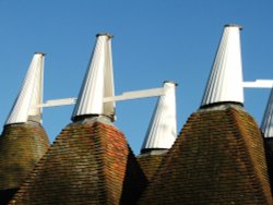 Oast Houses - Sissinghurst Castle Gardens, Kent. Wallpaper