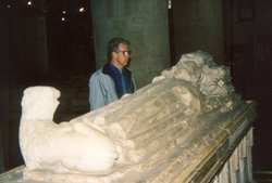 Tomb of King Athelstan inside Malmesbury Abbey, Wiltshire. Wallpaper