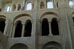 Winchester Cathedral, Winchester, Hampshire. North Transcept Norman Arches Wallpaper