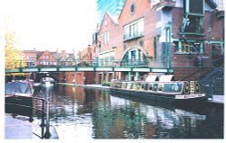 Birmingham Canal Basin, Birmingham, Warwickshire. Wallpaper