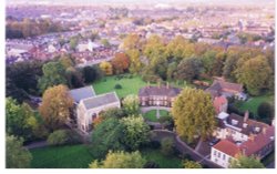 View from the tower of York Minster in York, North Yorkshire. Wallpaper