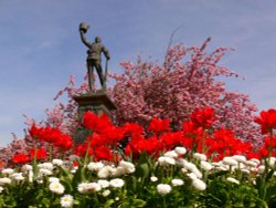 The Boer War monument in Whitehead Gardens, Bury, Lancs. Wallpaper