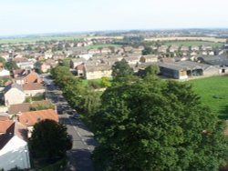 Laughton en le Morthen village, from the top of all Saints Church Wallpaper