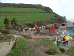 The napoli disaster at Branscombe, Devon Wallpaper