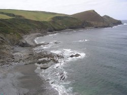 Looking west towards Boscastle from cliffs above Crackington Haven, Cornwall Wallpaper