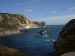 Man o War near Lulworth Cove in Dorset. Wallpaper