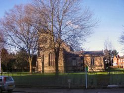 View of Beeston parish church from Church Street. Beeston Nottinghamshire