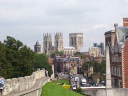 York Minister from City Walls, York, North Yorkshire Wallpaper