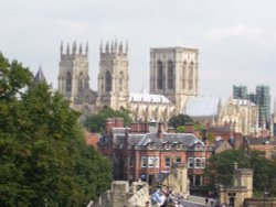 York Minister from City Walls, York, North Yorkshire Wallpaper