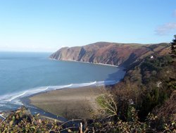 View over Lynmouth from Lynton, Devon Wallpaper