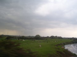 Storm over Pasture outside, Nottingham Wallpaper