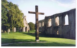 Ruins of Glastonbury Abbey, Somerset. Wallpaper