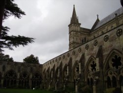 Salisbury Cathedral Courtyard, Salisbury, Wiltshire Wallpaper