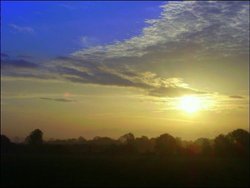 View across the fields from Lancelot Court, Slimbridge. Wallpaper