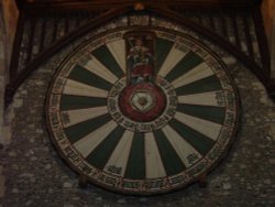 Arthur's Round Table, Great Hall, Winchester, Hampshire Wallpaper