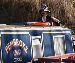 A Pirate - on the Oxford canal, Lower Heyford, Oxfordshire. Wallpaper