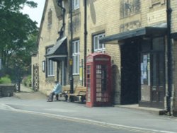 Bench and phone booth, Hornsea, East Yorkshire