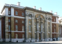 The east prospect of The King William Court of The Royal Naval College, Greenwich Wallpaper