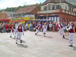 Morris dancers in Whitby, East Yorkshire. Wallpaper