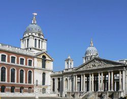 A view from The King William Court at The Royal Naval College, Greenwich Wallpaper