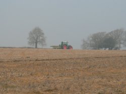 ploughing a field in rural Somerset Wallpaper