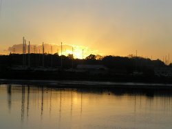 Sunset river Orwell, Ipswich, Suffolk Wallpaper