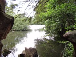 The lake at Elvaston Castle, Derbyshire.