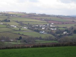 View of Butterleigh from road to Silverton, Devon Wallpaper